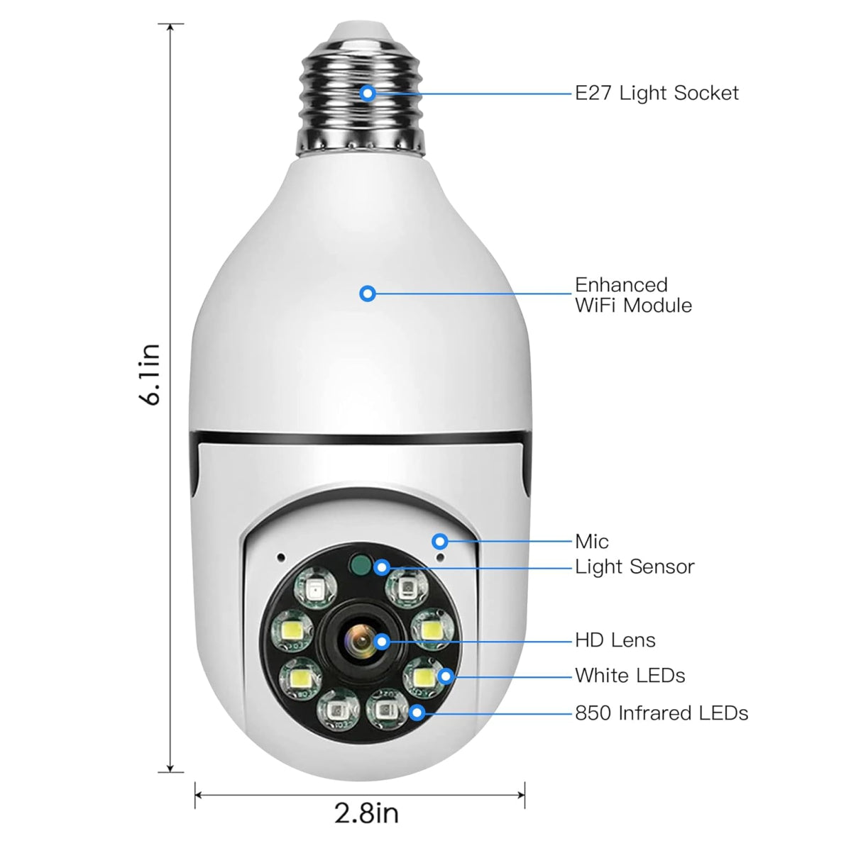 ‼️OFERTA EXCLUSIVA ‼️NOVEDOSA CAMARA BOMBILLO DE SEGURIDAD