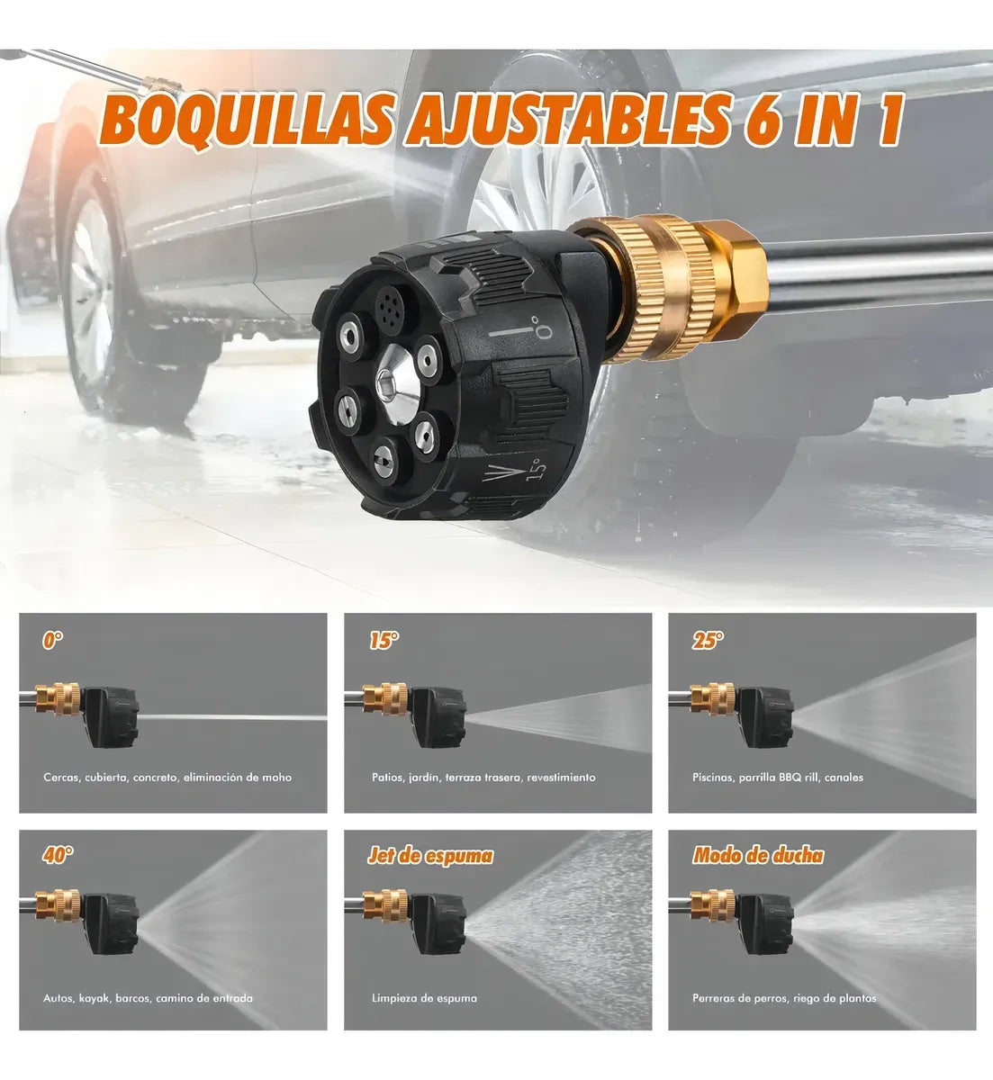 ‼️OFERTA EXCLUSIVA‼️NOVEDOSA HIDROLAVADORA 6 BOQUILLAS